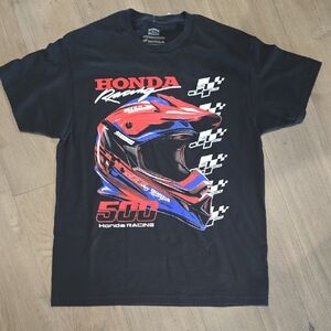 New Mens Honda GT 500 Racing Black Short Sleeve T-Shirt